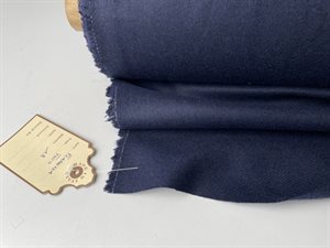 Uld flannel - lækker marineblå